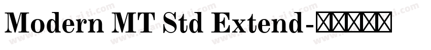 Modern MT Std Extend字体转换